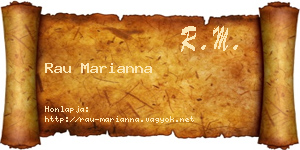 Rau Marianna névjegykártya